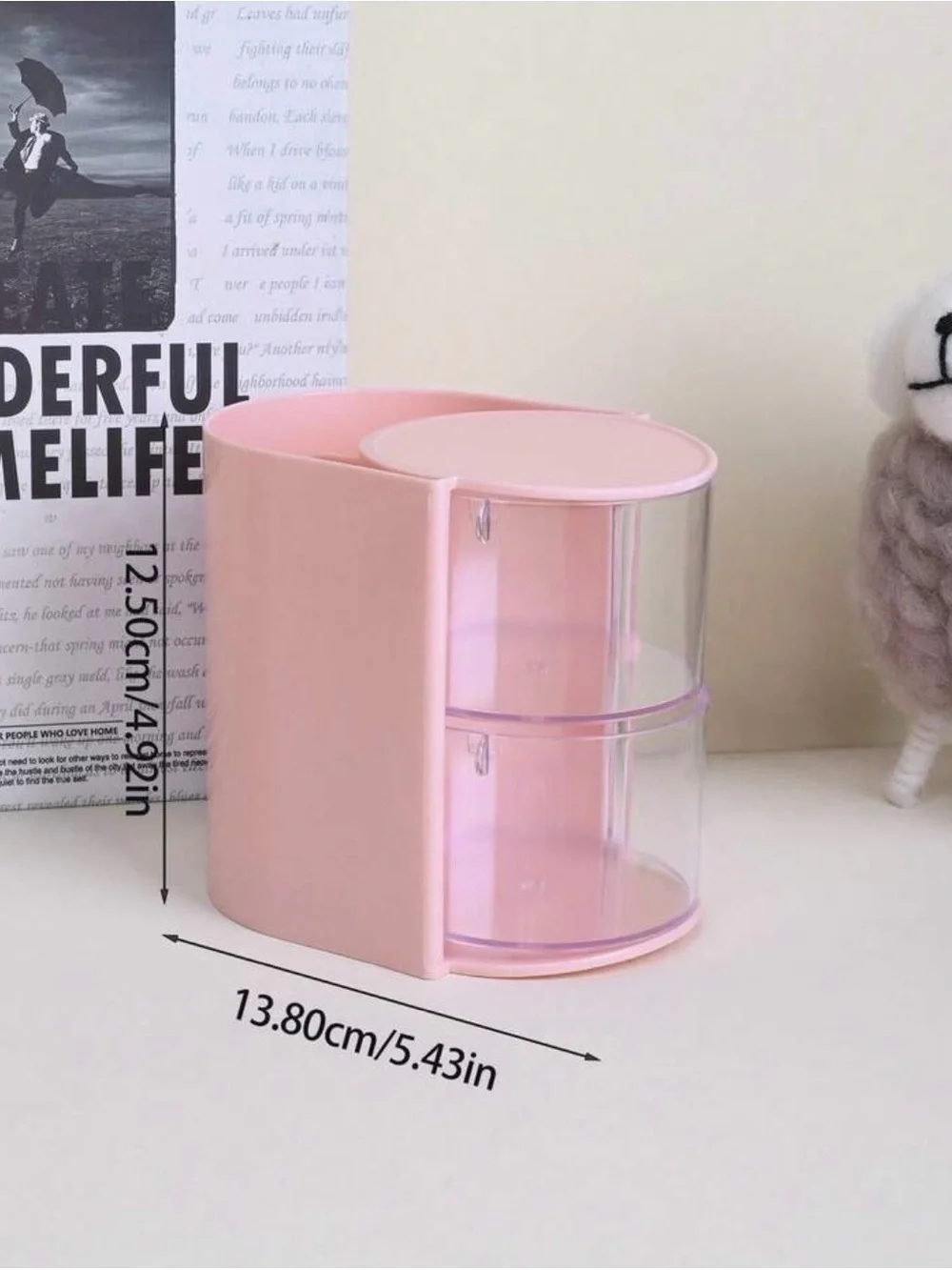 White 3-Tier Cosmetic & Hair Accessory Organizer - Compact Storage Tower